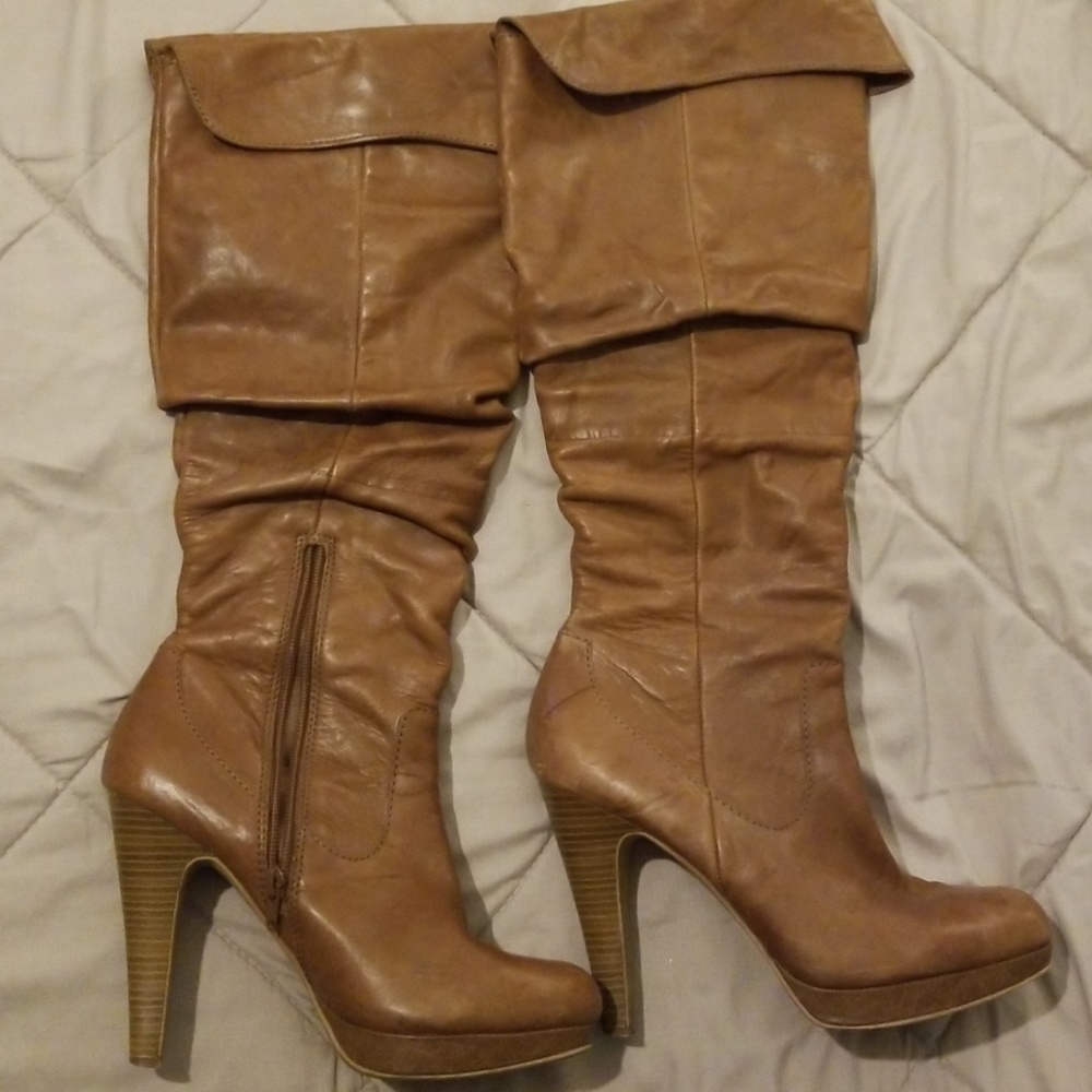 Over the Knee Tan Boots Jessica Simpson